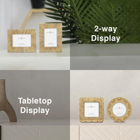 GIFTY GIFTY Set of Three Display Frames shown together in gold finish