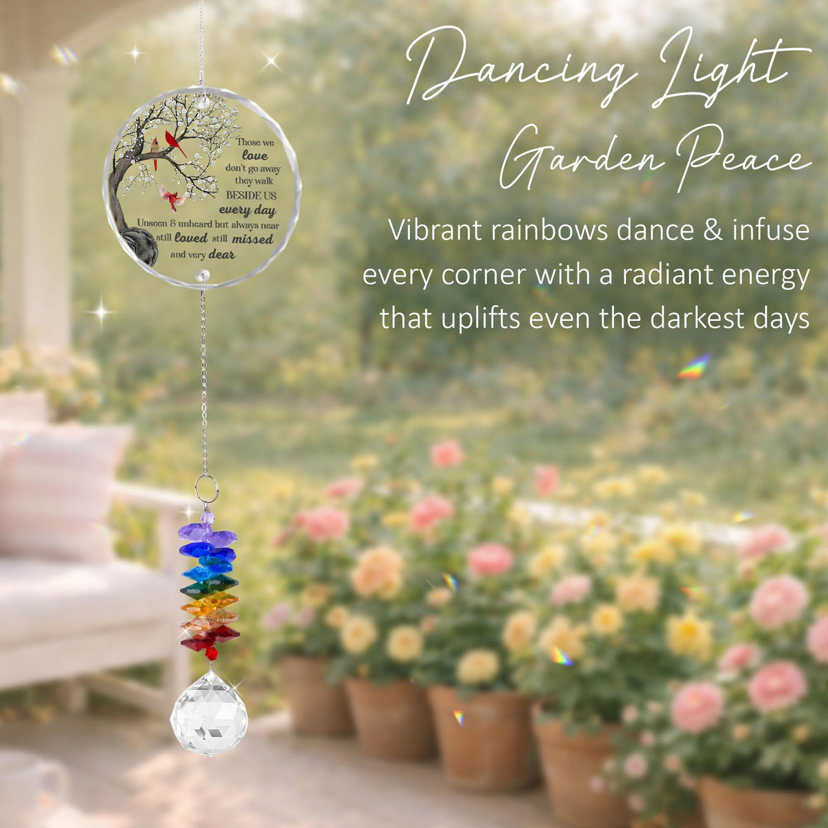 GIFTELIX Memorial Suncatcher Hanging Display suitable for windows and rooms