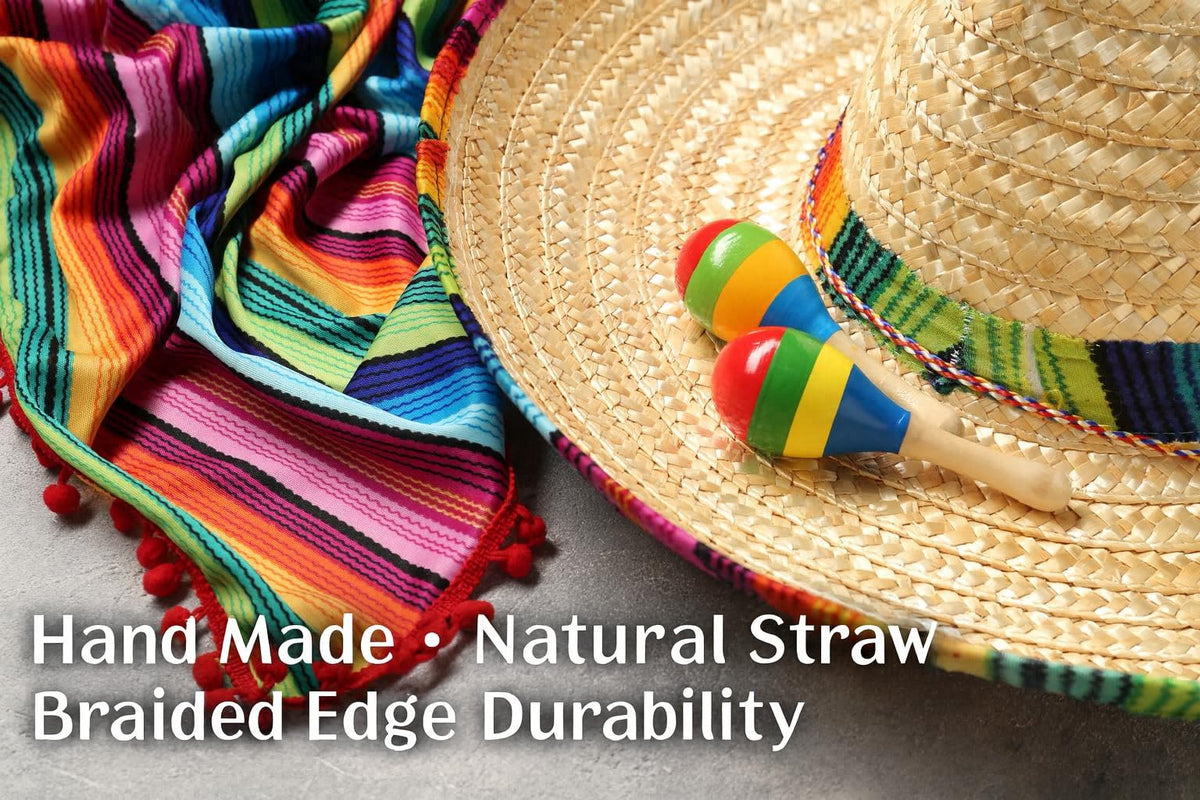 GiftExpress sombrero serape band adds colorful fiesta flair.