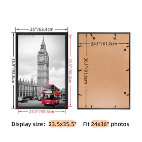 Giftgarden 24x36 poster frame plexiglass close-up showing safe, shatter-resistant front