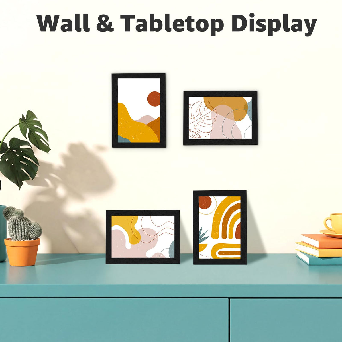 Giftgarden 4x6 back spring clips show easy three-step framing.
