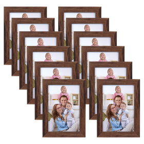 Giftgarden 4x6 brown frame bulk 12-pack for wall or desk display
