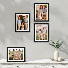 Giftgarden 8x10 frame black mat side view highlights sturdy design.