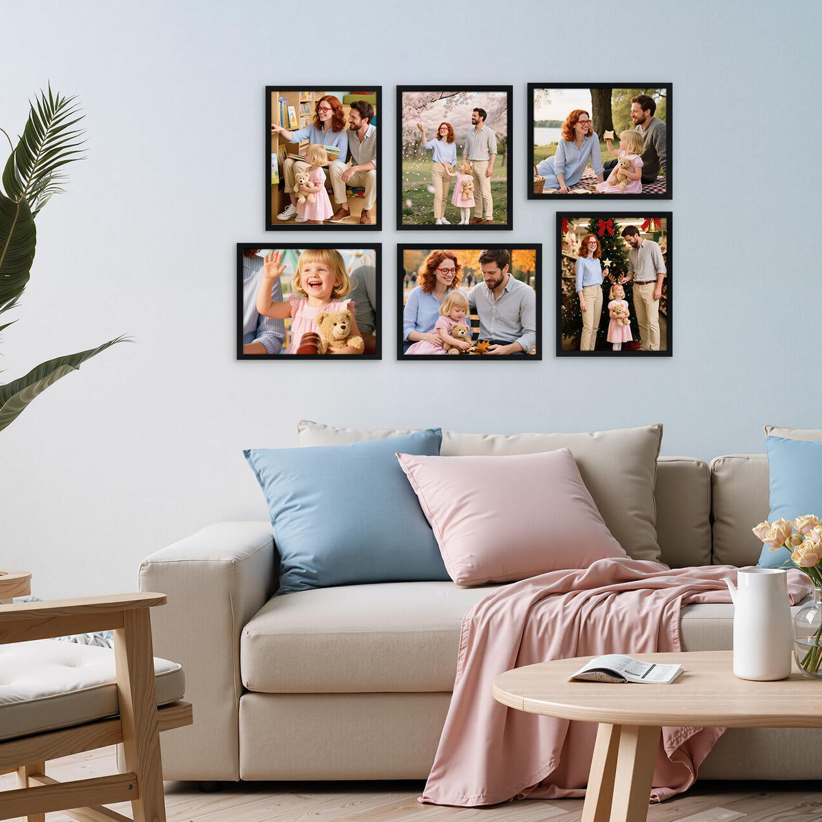 Giftgarden 8x10 frame close-up shows HD plastic front protecting memories.