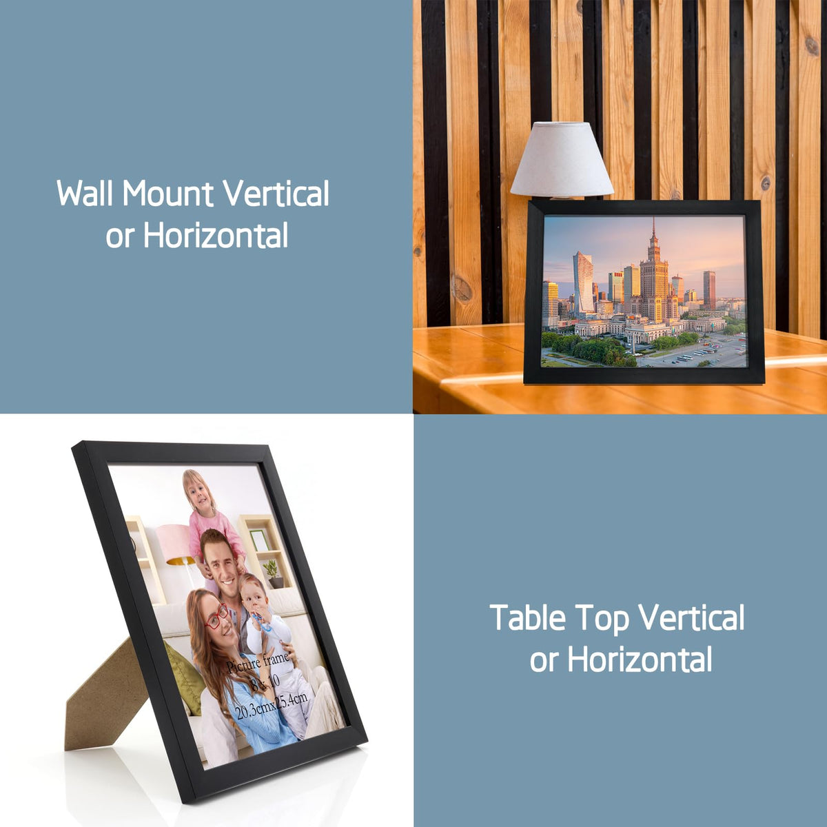 Giftgarden frame uses kid-friendly polystyrene with woodgrain texture