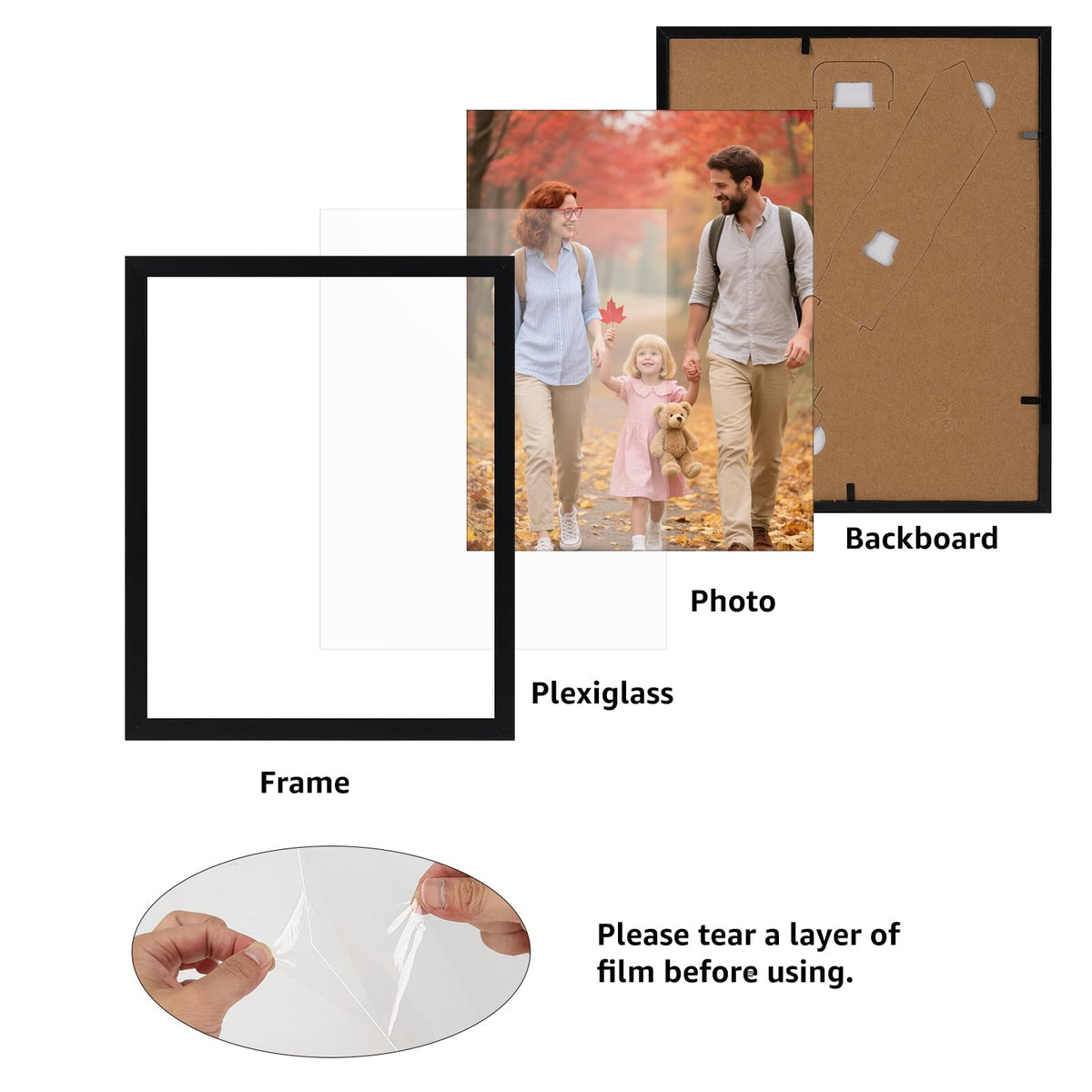 Giftgarden 8x10 frame lightweight and safe for homes with kids.