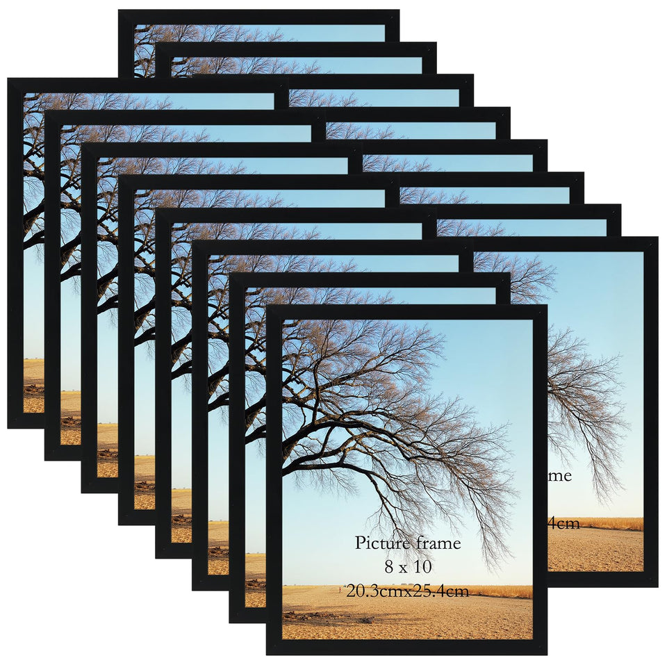 Giftgarden 8x10 black frame set16 for gallery walls and easy display.
