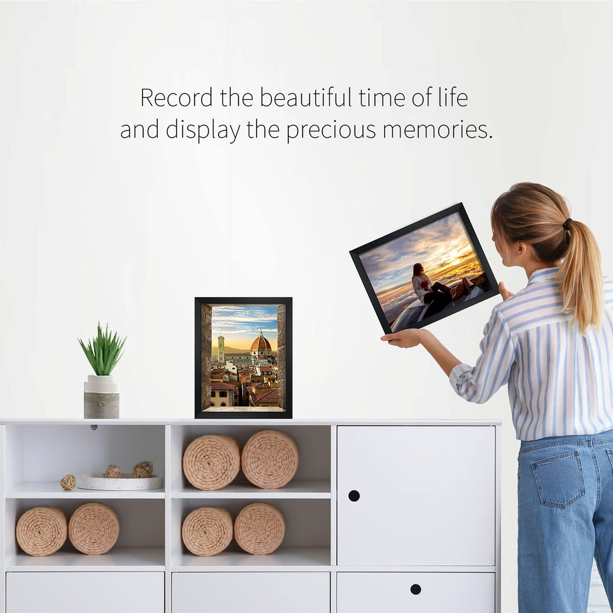 Giftgarden 8x10 frame includes wall-hanging hardware for easy mounting