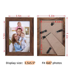 Giftgarden back-clips 4x6 frame enables easy photo changes