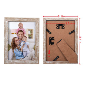Giftgarden beige-white 5x7 frame back-loading with swivel clips for easy loading