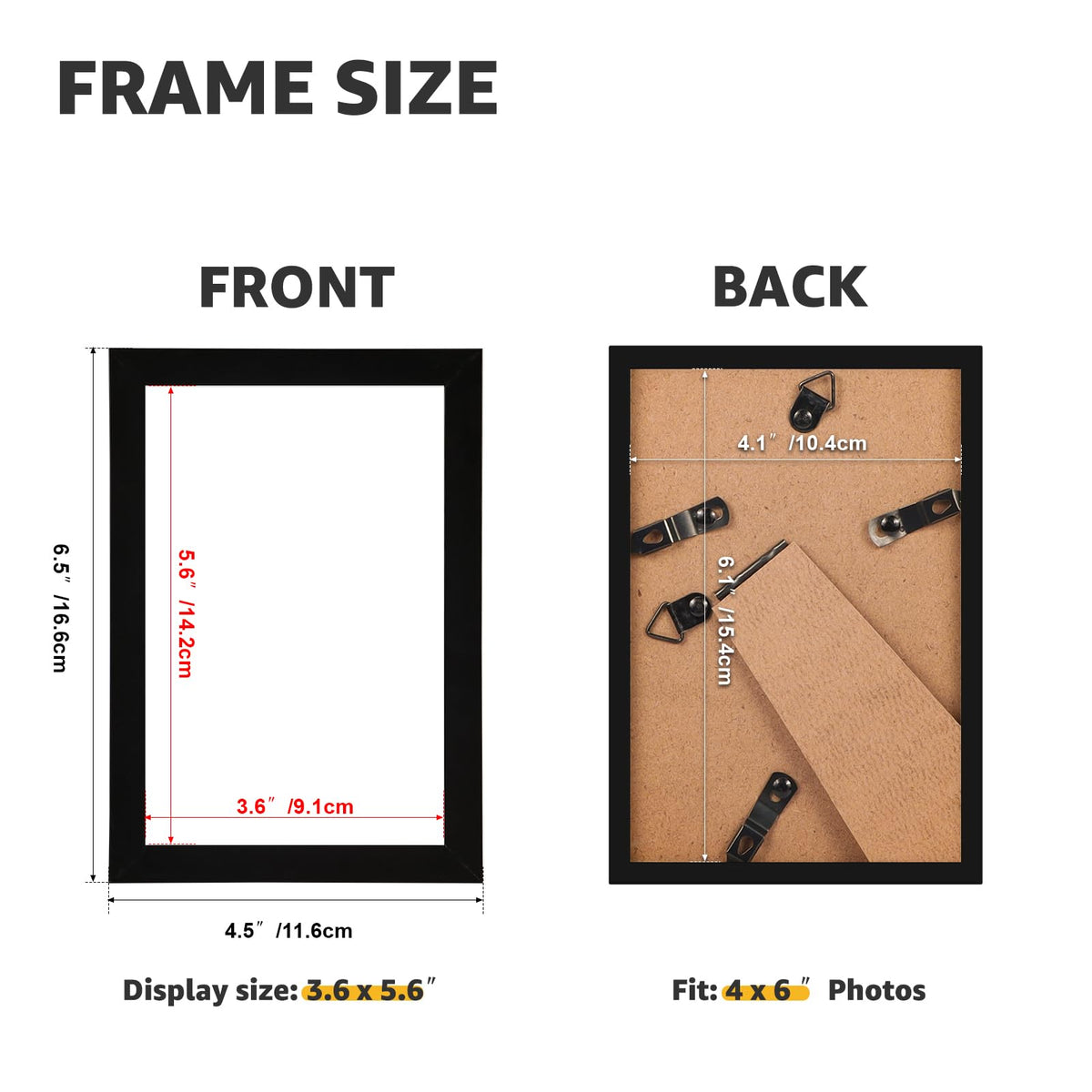 Giftgarden bulk 4x6 black frames offer economical display options.