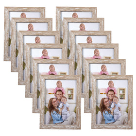 Giftgarden distressed beige 5x7 frame on wall display highlights family photos with rustic charm