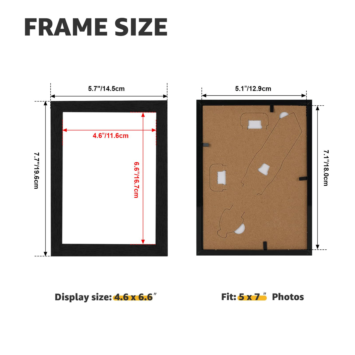 Giftgarden engineered wood frame with woodgrain texture adds warmth