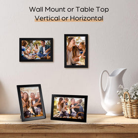 Giftgarden lightweight 4x6 black frames are easy to hang and rearrange.