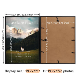 Giftgarden puzzle frame black 50x70cm angled display emphasizes versatile wall setup