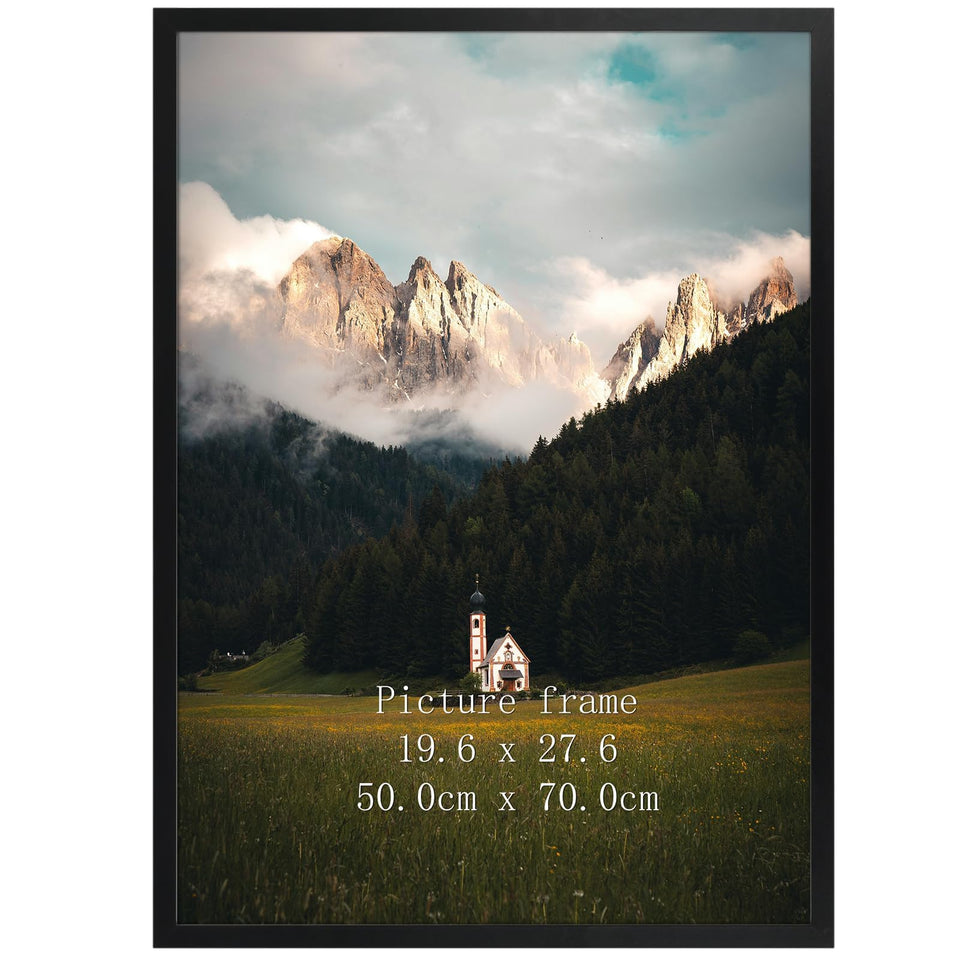 Giftgarden puzzle frame black 50x70cm front view highlights clean display for puzzles