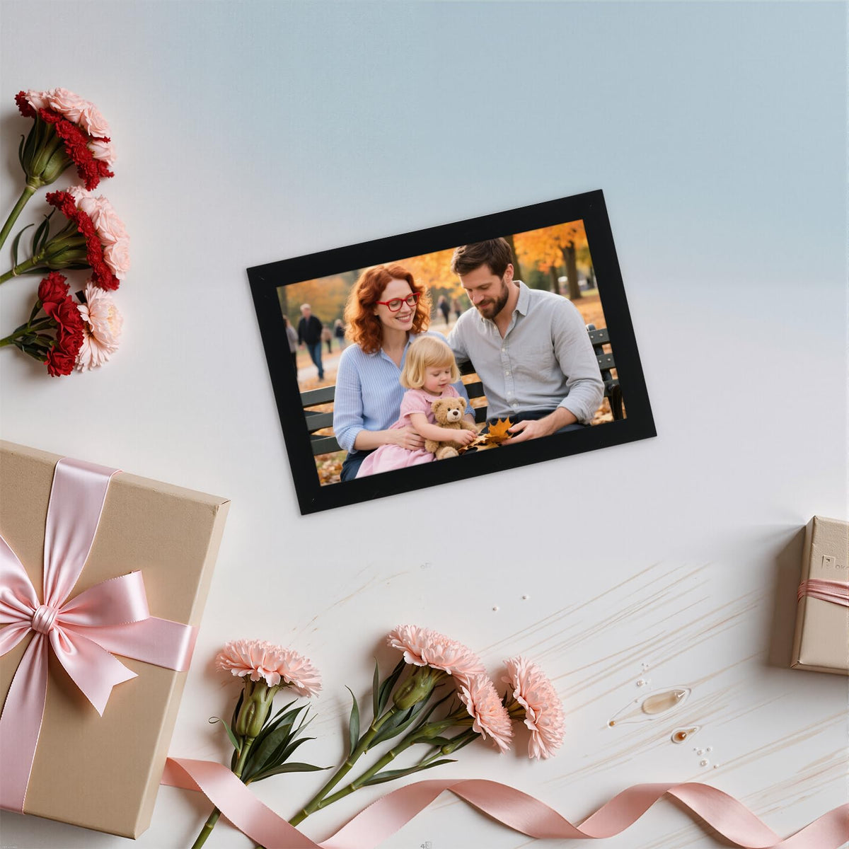 Giftgarden sleek minimalist black frame blends with any decor.