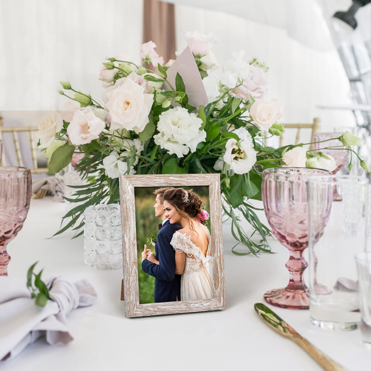 Giftgarden table-top display 5x7 frame with easel for flexible layouts