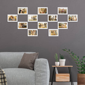 Giftgarden white woodgrain 4x6 frame sturdy PS material complements decor.