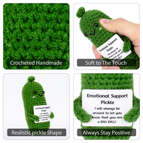 GIFTIARA pickle doll with card—uplifting messages for celebrations and everyday joy
