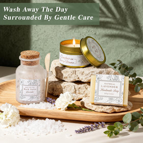 GIFTINBOX handmade soap and bath salts for gentle cleansing