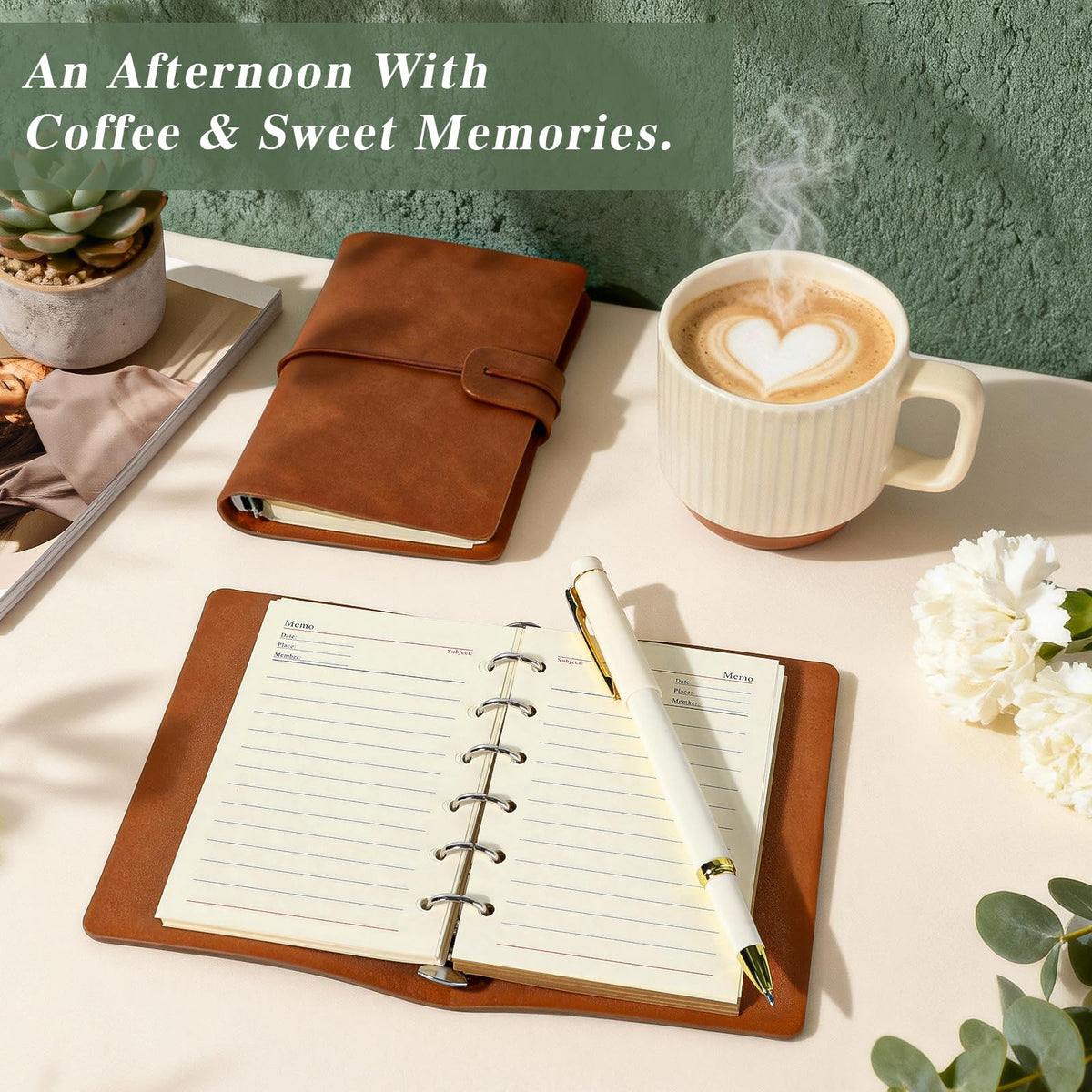 GIFTINBOX sympathy card and leather notebook for heartfelt notes