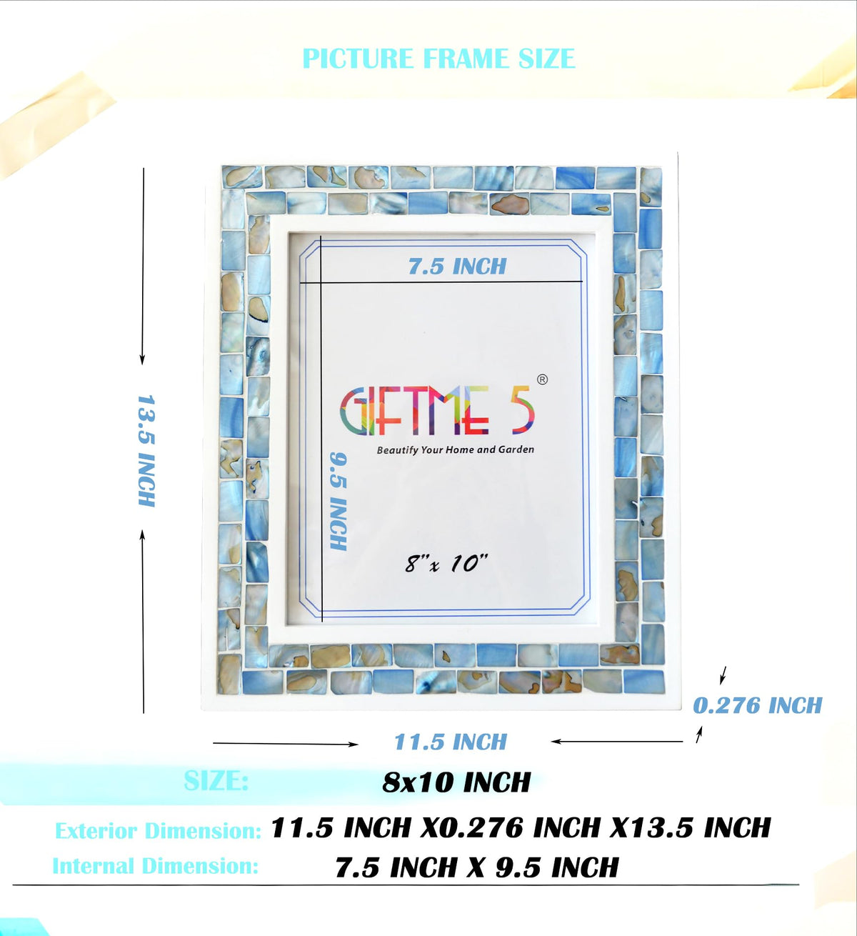 GiftMe 5 8x10 photo slot suitable for portraits and landscapes