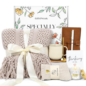 GiftPeak snuggly knitted tassel blanket for cozy warmth and comfort.