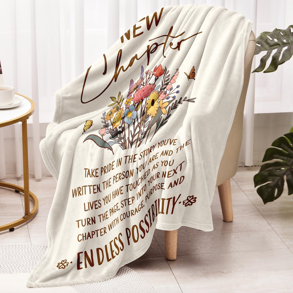 Gifttweave Easy Care Packaging Blanket illustrating quick refresh after unboxing.