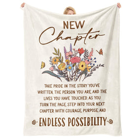 Gifttweave New Chapter Throw Blanket close-up highlighting soft, cozy fabric for evenings.