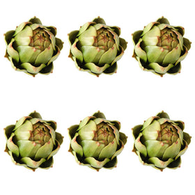 GiftYou artificial artichokes six-pack for durable kitchen decor.