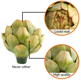 GiftYou artichokes used in a decorative wreath idea for doors.