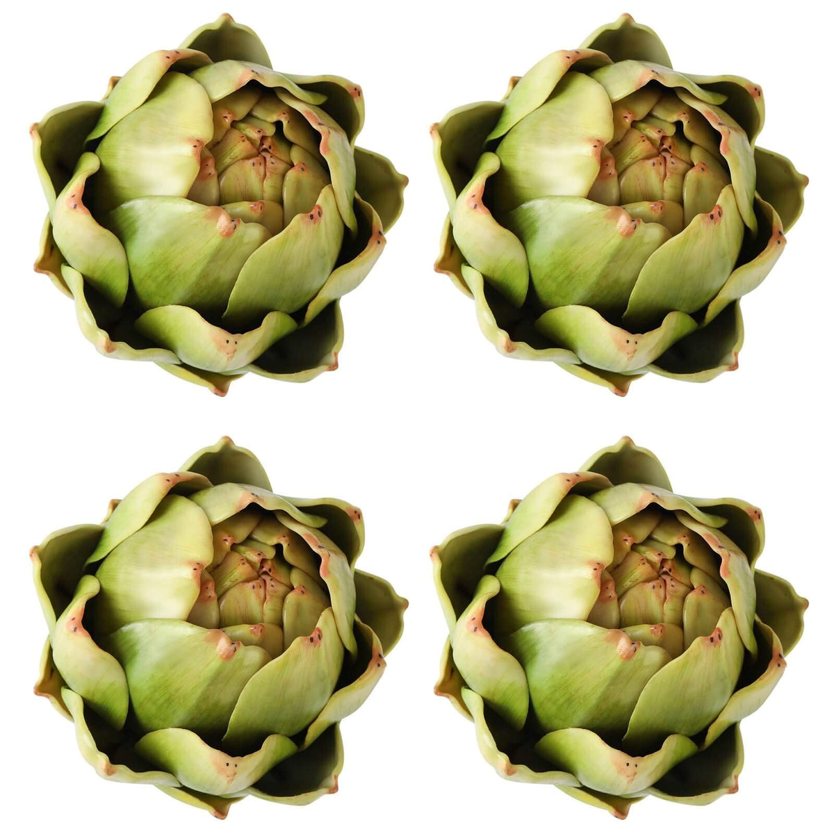 GiftYou large green artificial artichoke for kitchen decor in a jar display