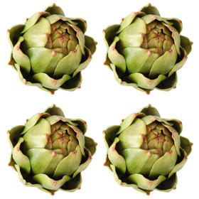 GiftYou large green artificial artichoke for kitchen decor in a jar display