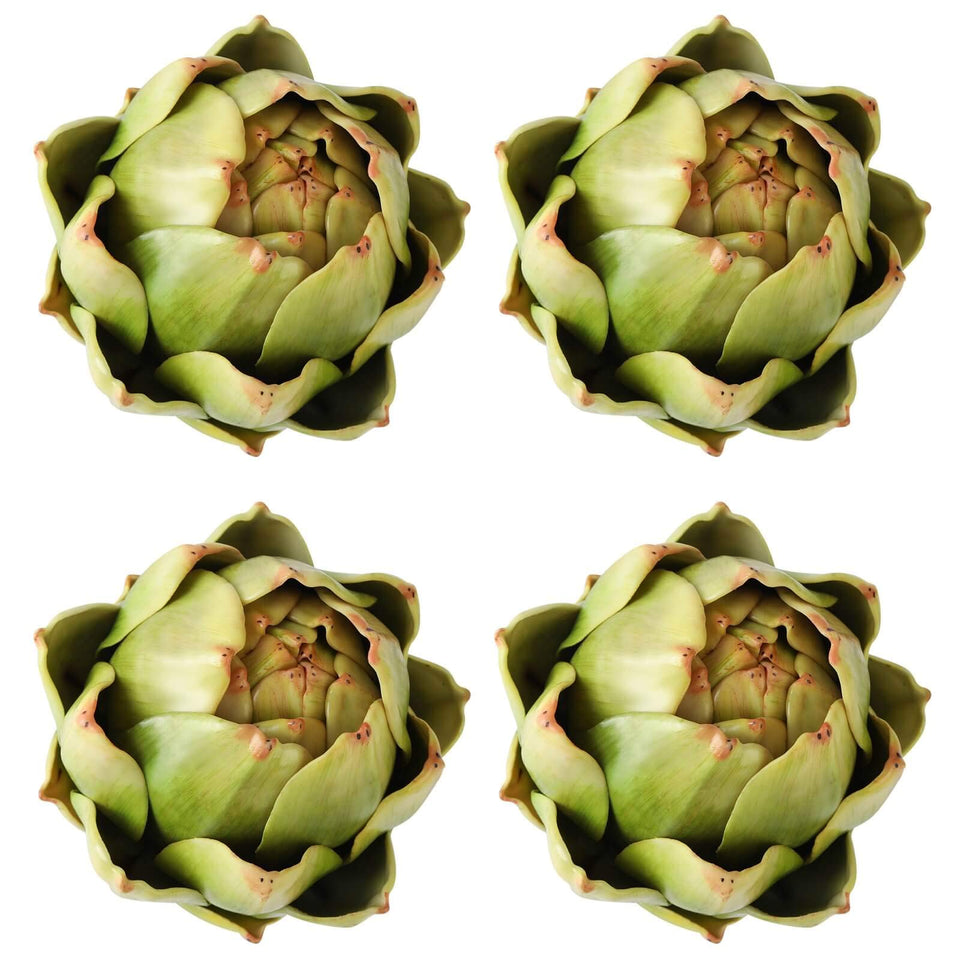 GiftYou large green artificial artichoke for kitchen decor in a jar display
