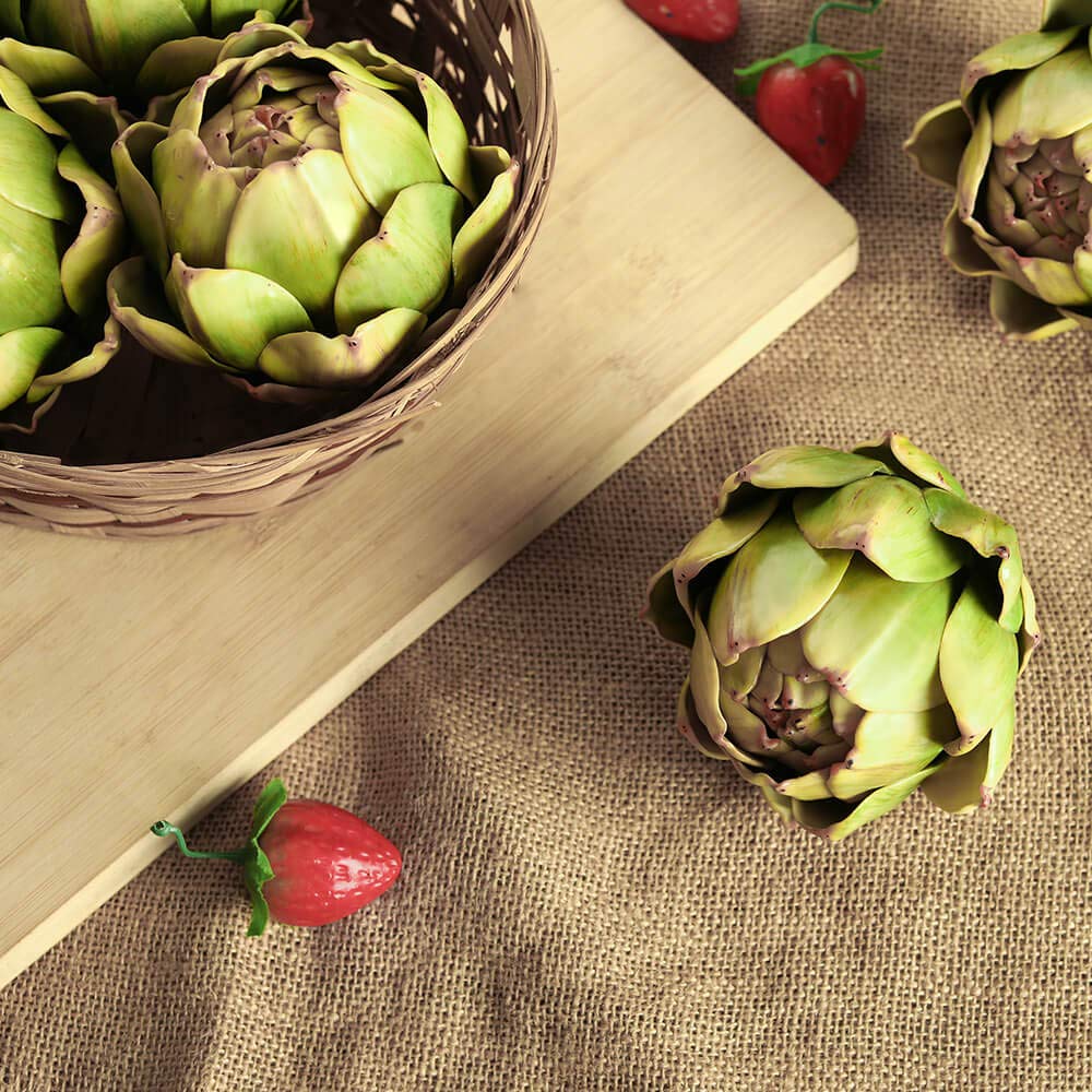 GiftYou artificial artichoke close-up highlighting lifelike texture for DIY centerpieces