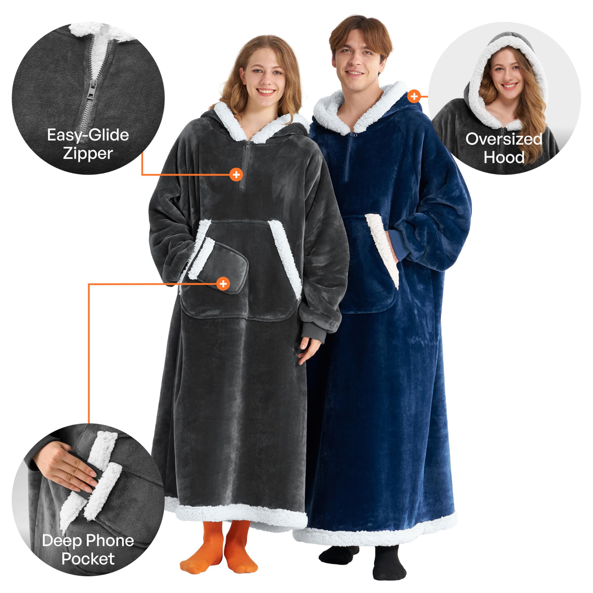 Giggling Getup sherpa hoodie with an easy zipper for effortless wear
