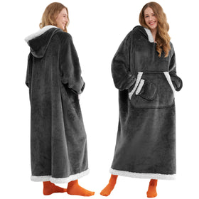 Giggling Getup wearable blanket hoodie sherpa fleece for warm comfort