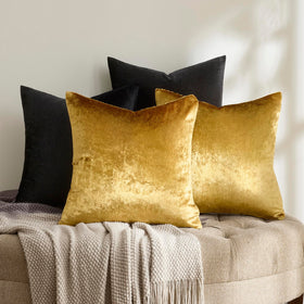GIGIZAZA black velvet pillow cover near-sofa demonstrates versatile modern style
