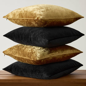 GIGIZAZA black velvet 18x18 insert-ready on stylish couch arrangement