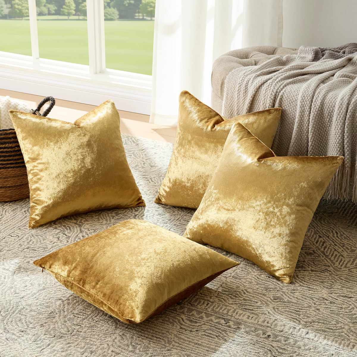 GIGIZAZA care instructions for velvet gold pillow covers