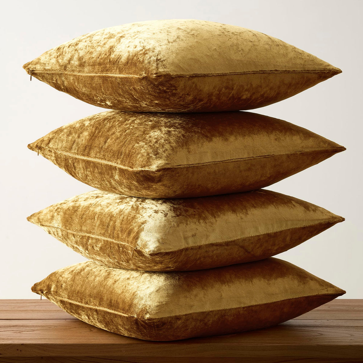 GIGIZAZA velvet gold pillow cover on a sofa ensemble highlighting luxury styling
