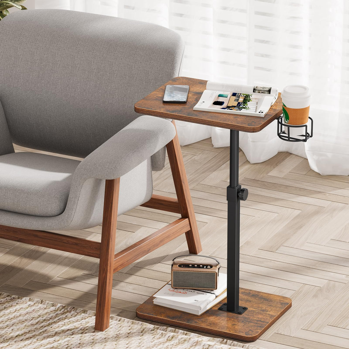 Giikin TV Tray Table 360° swivel enables versatile positioning