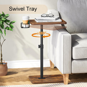 Giikin TV Tray Table used as a side table for couch snacking