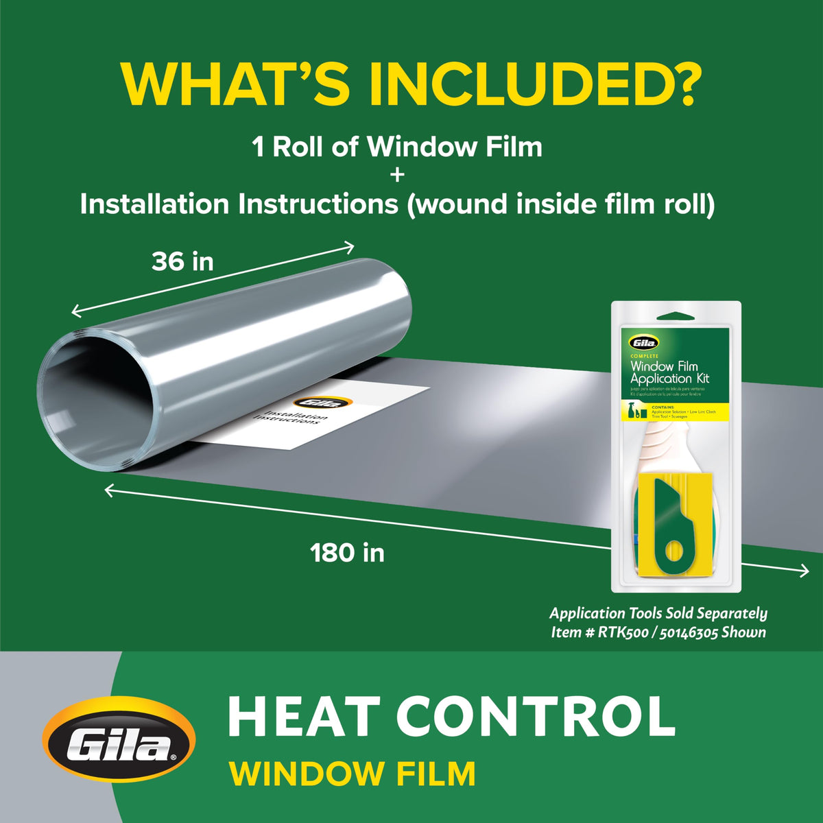 Gila Titanium Heat Control film installs easily with durable adhesive
