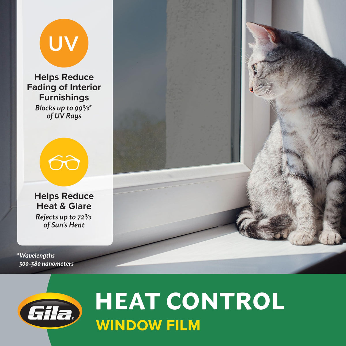 Gila Titanium Heat Control window film exterior reflects light to boost daytime privacy