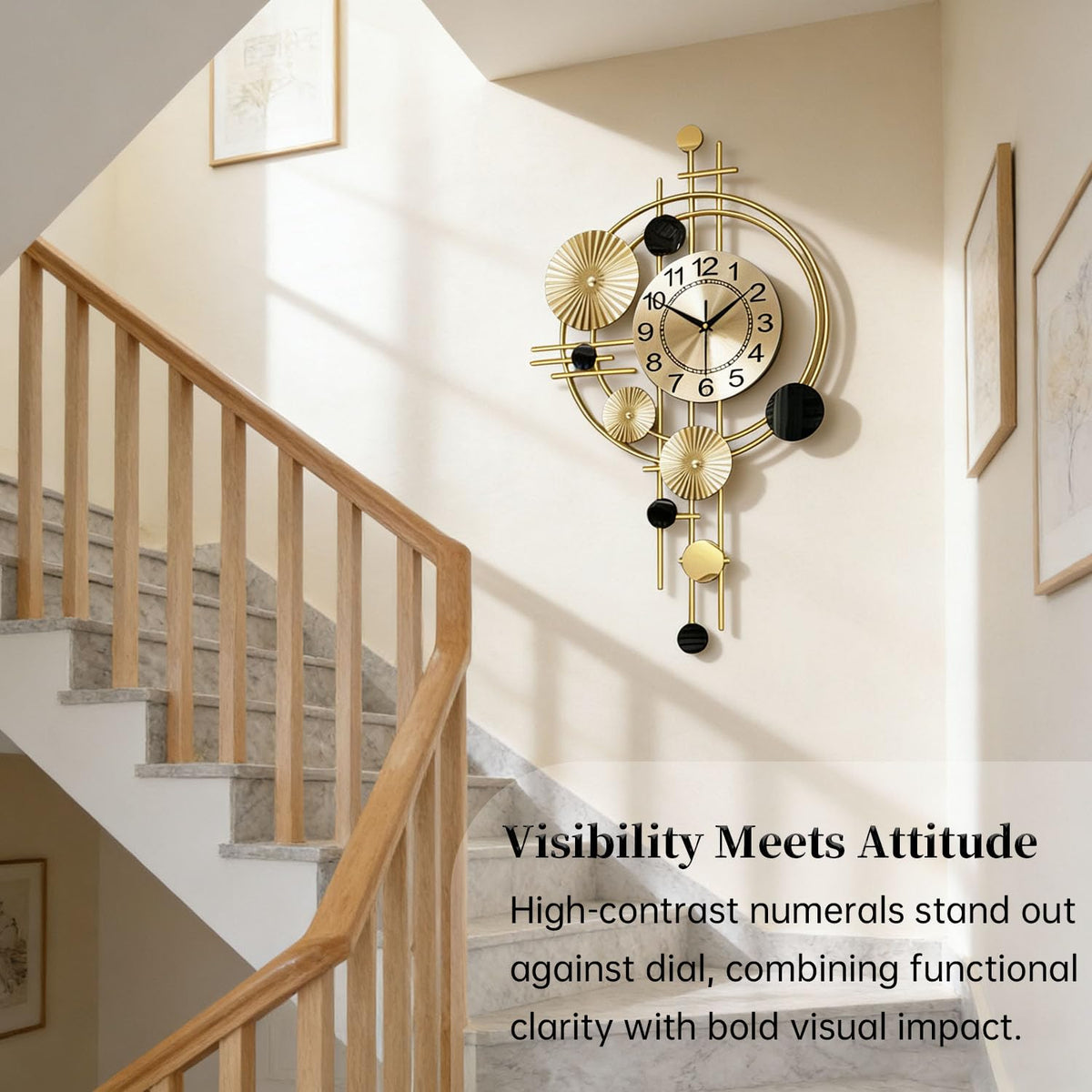 Gilacco office wall clock keeps teams on schedule with clear visibility.