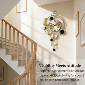 Gilacco office wall clock keeps teams on schedule with clear visibility.