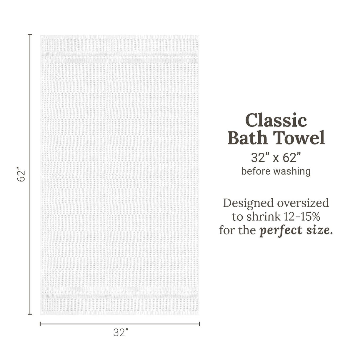 GILDEN TREE damp-free storage of white waffle towels in a bathroom.