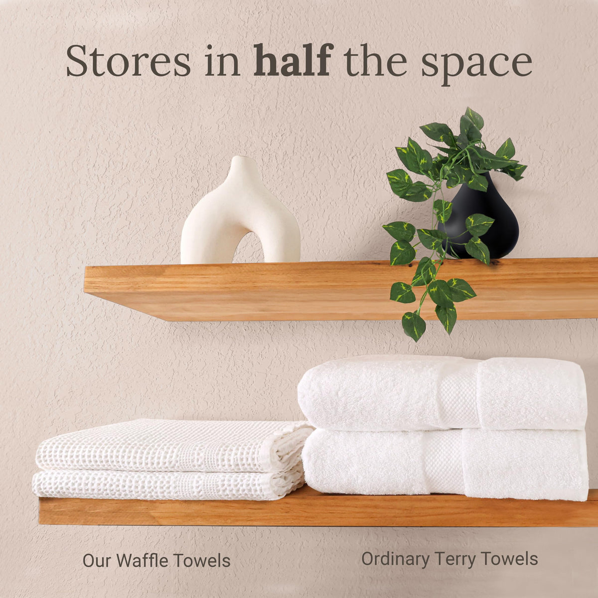 GILDEN TREE lightweight travel towel in white, compact and portable.